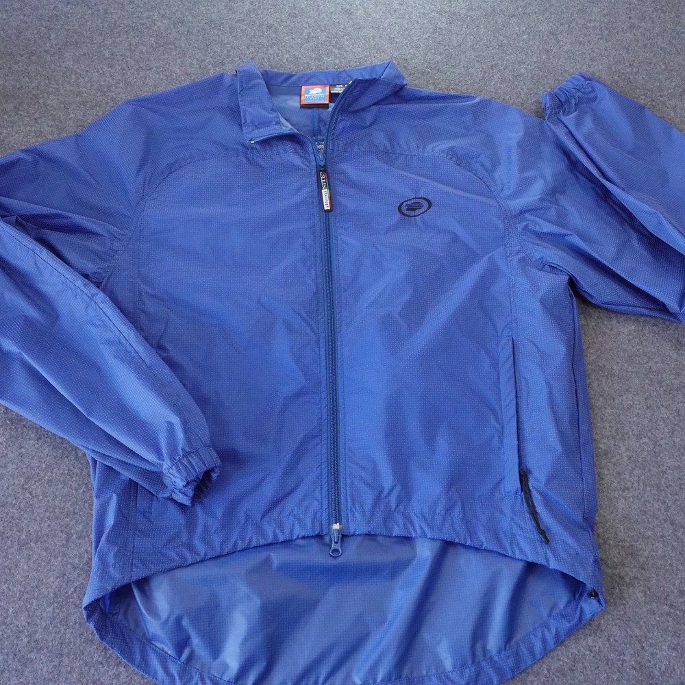 Performance Technical Wear IllumiNITE Cycling Jacket Mens Medium Blue Reflective